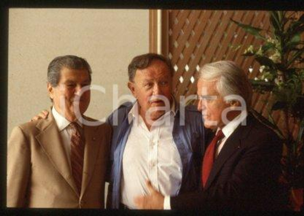 35mm vintage slide* 1987 VENEZIA Joseph L. MANKIEWICZ Jack VALENTI (63)