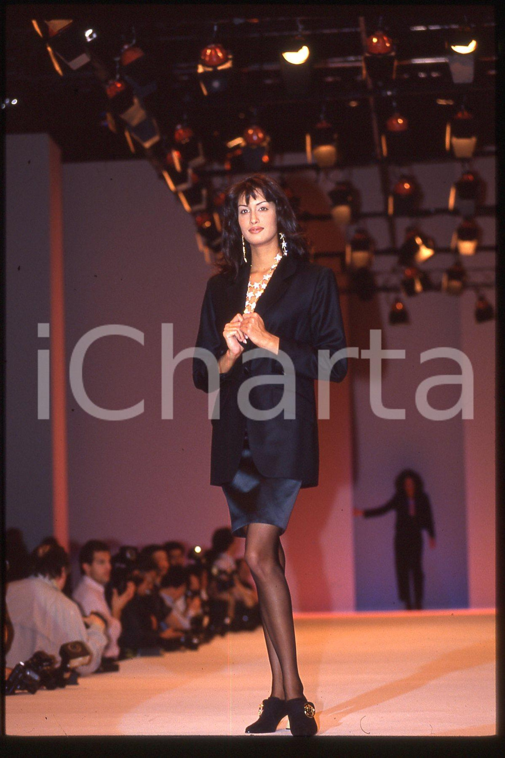 35mm vintage slide* 1994 MILANO - MODA Yasmeen GHAURI Canadian model (21)