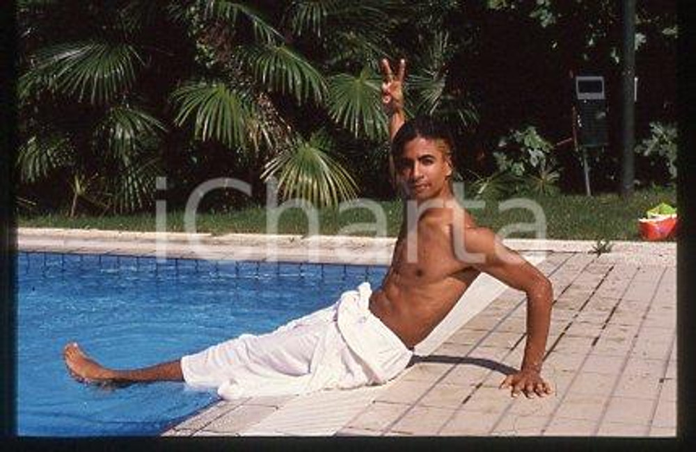 35mm vintage slide* 1987 ca MUSIC GEORGIO ALLENTINI African-American singer (47)