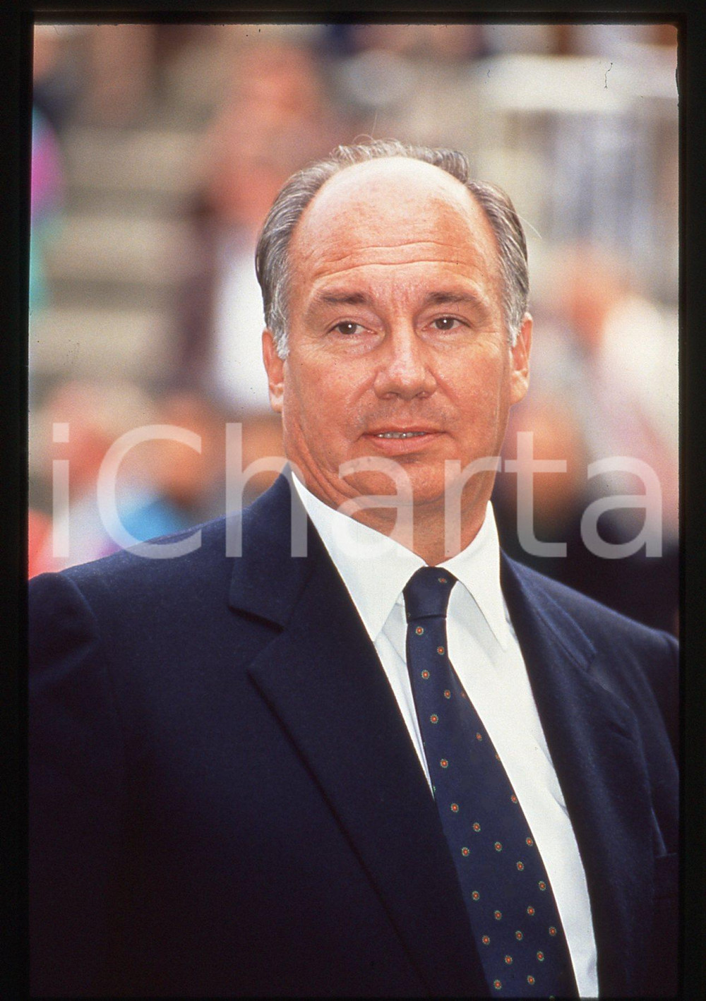 Fotografia d epoca originale 35mm vintage slide 1990 ca COSTUME Principe Karim AGA KHAN IV  Ritratto 1 1