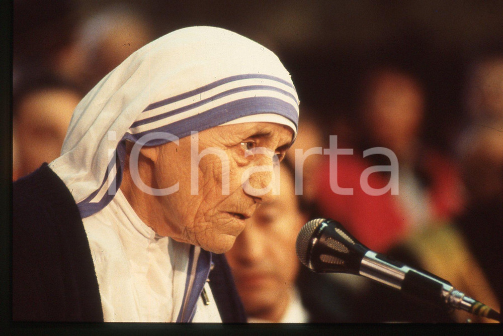 35mm vintage slide* 1990 ca COSTUME Madre Teresa di CALCUTTA - Ritratto (3)