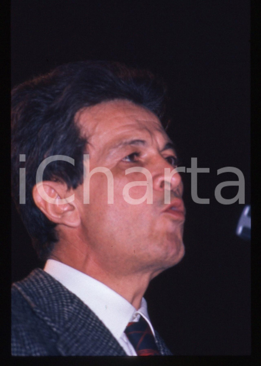 35mm vintage slide* 1980 ca POLITICA Enrico BERLINGUER Comizio PCI - Ritratto 4