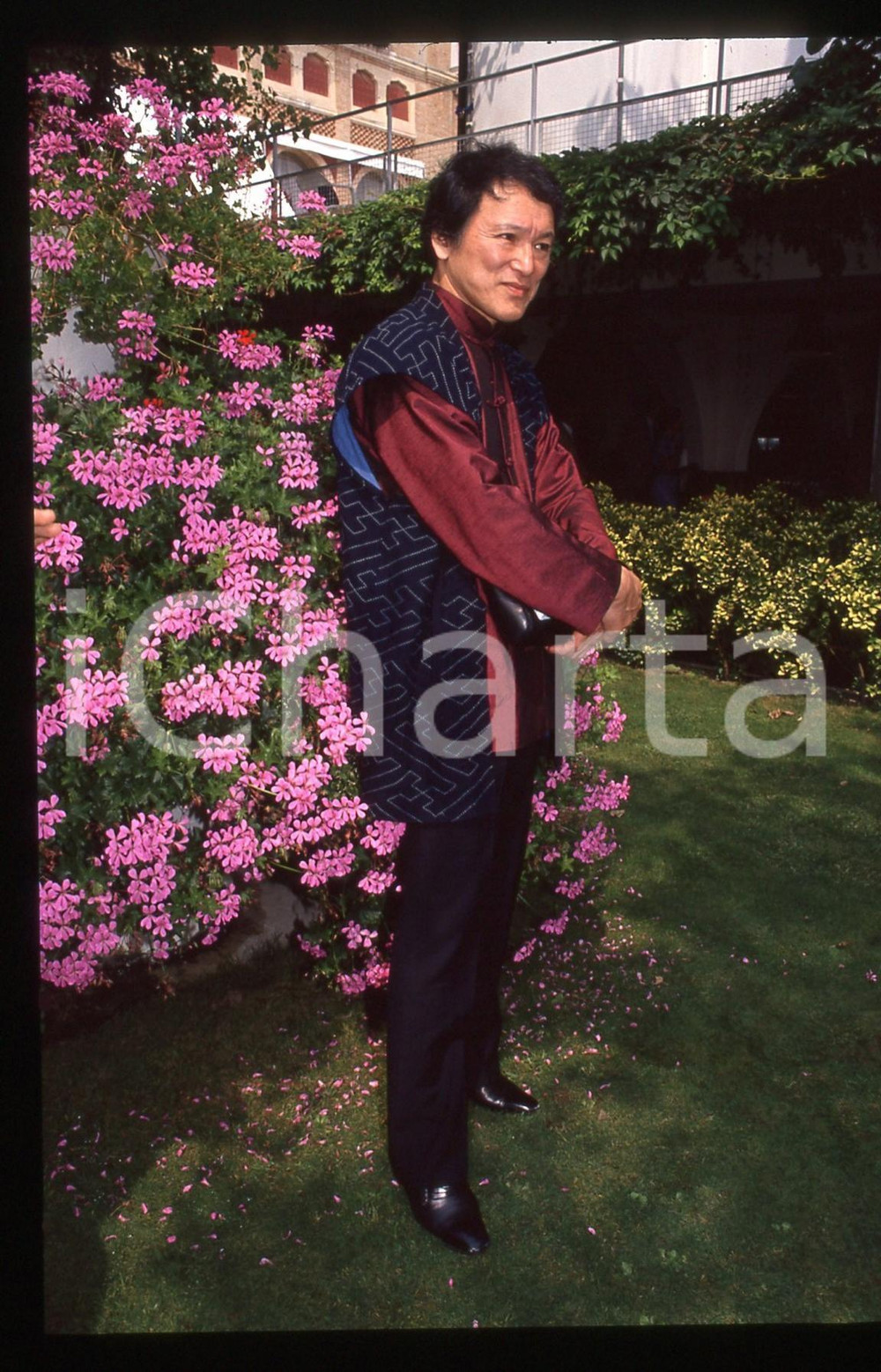 Fotografia d epoca originale 35mm vintage slide 1987 LIDO DI VENEZIA Juzo ITAMI Ritratto del regista 1 1