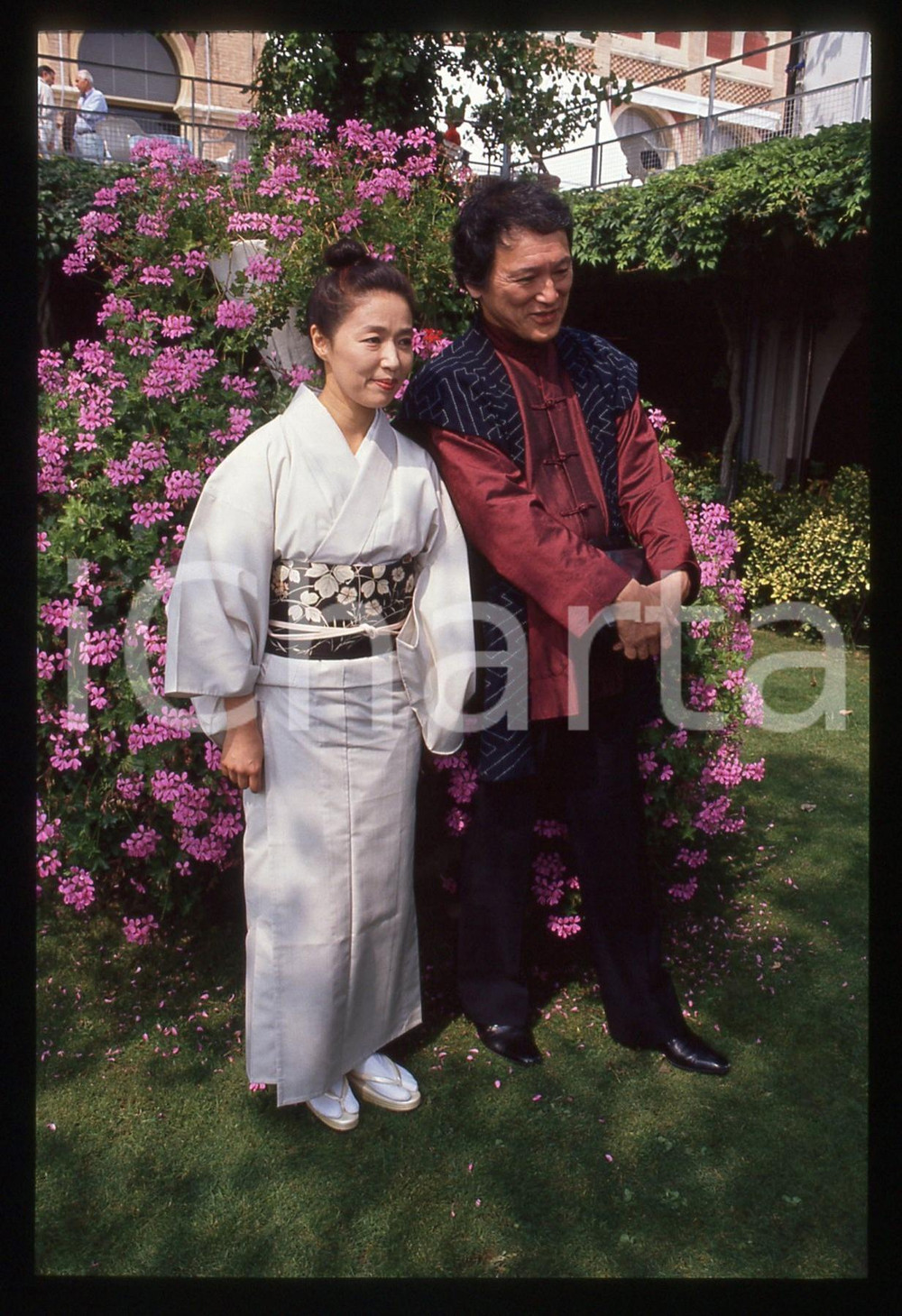 Fotografia d epoca originale 35mm vintage slide 1987 LIDO DI VENEZIA Juzo ITAMI Nobuko MIYAMOTO Ritratto 1 1