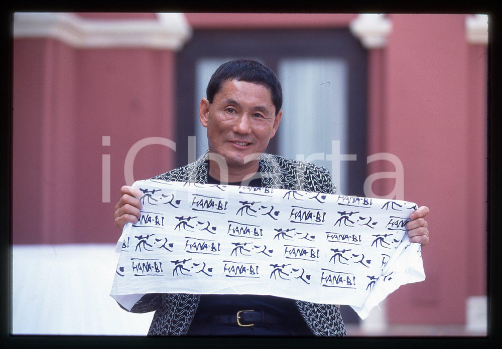 35mm vintage slide* 1997 VENEZIA - Takeshi KITANO presenta il film "HANA-BI" (1)