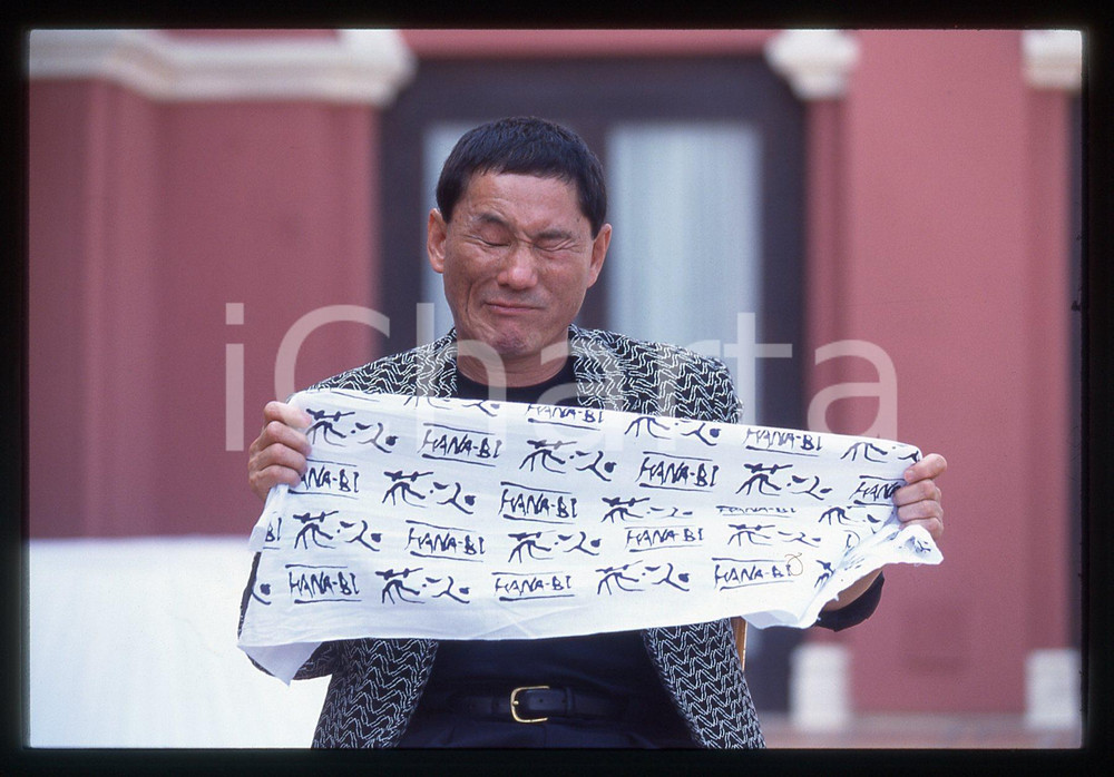 35mm vintage slide* 1997 VENEZIA - Takeshi KITANO presenta il film "HANA-BI" (2)