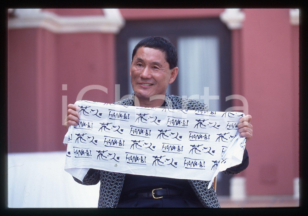 35mm vintage slide* 1997 VENEZIA - Takeshi KITANO presenta il film "HANA-BI" (4)