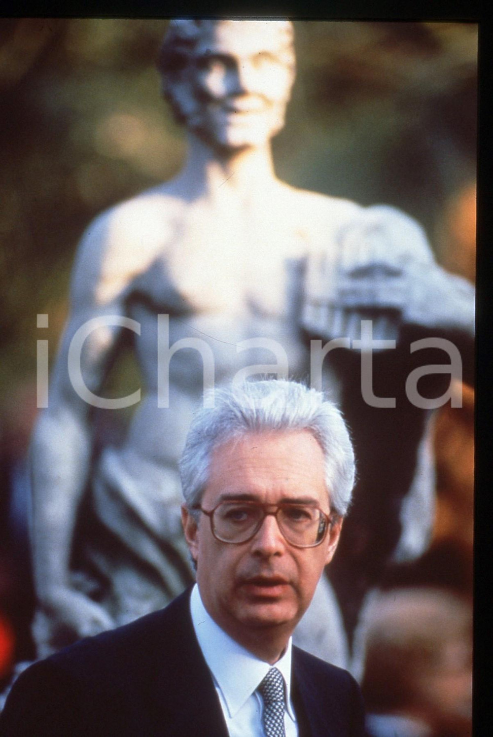 35mm vintage slide* 1990 ca ROMA Ludovico ORTONA Ritratto portavoce QUIRINALE *1