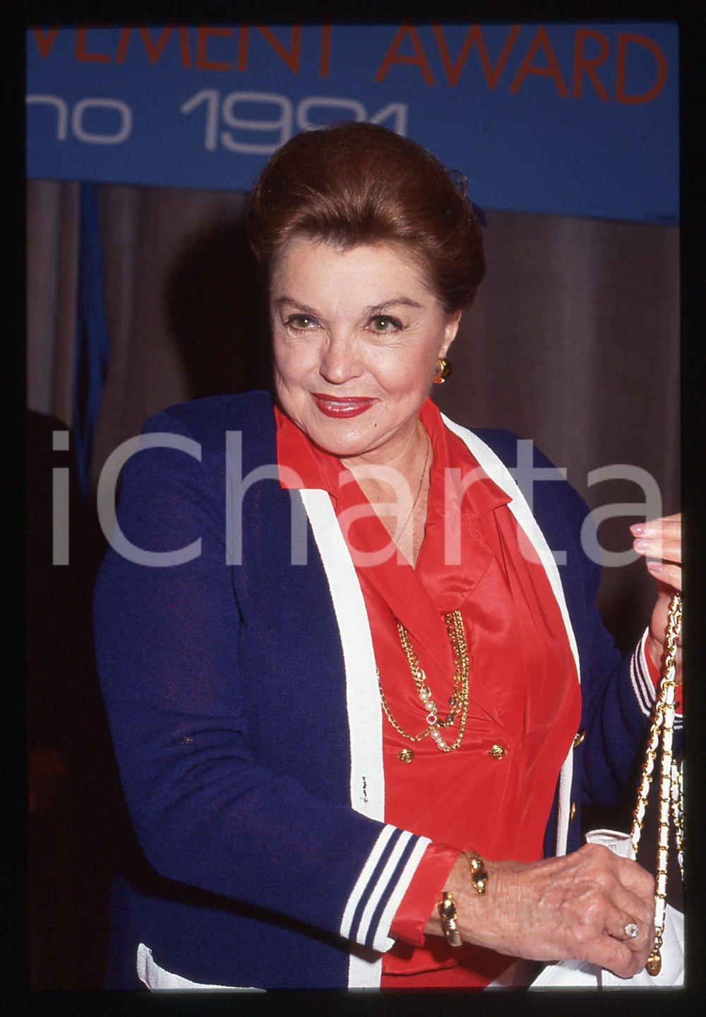35mm vintage slide* 1991 MILANO Esther WILLIAMS al MERIT OF ACHIEVEMENT AWARD *1