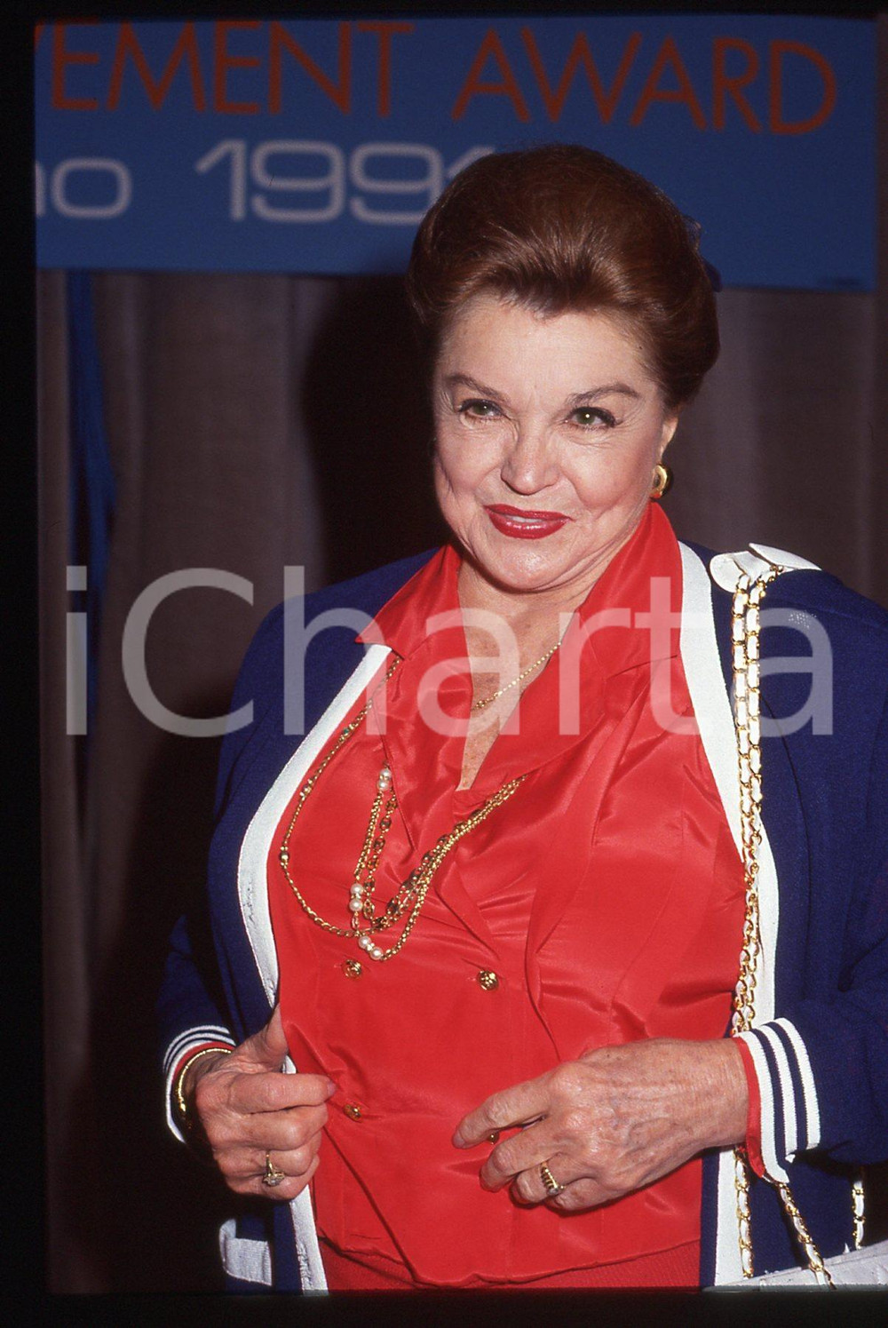 35mm vintage slide* 1991 MILANO Esther WILLIAMS al MERIT OF ACHIEVEMENT AWARD *3