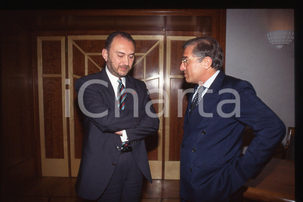 35mm vintage slide* 1996 ROMA Marcello DELL'UTRI Antonio D'ALÌ SOLINA Ritratto 1