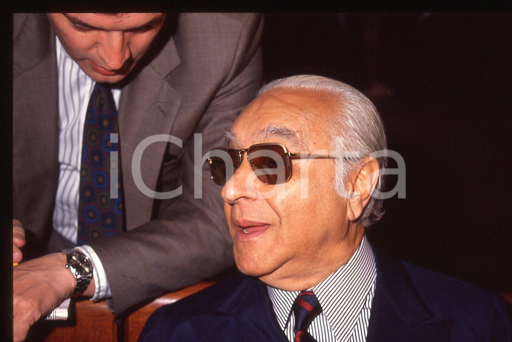 Fotografia d epoca originale 35mm vintage slide 1992 MILANO Umberto ORTOLANI Processo BANCO AMBROSIANO 15 1