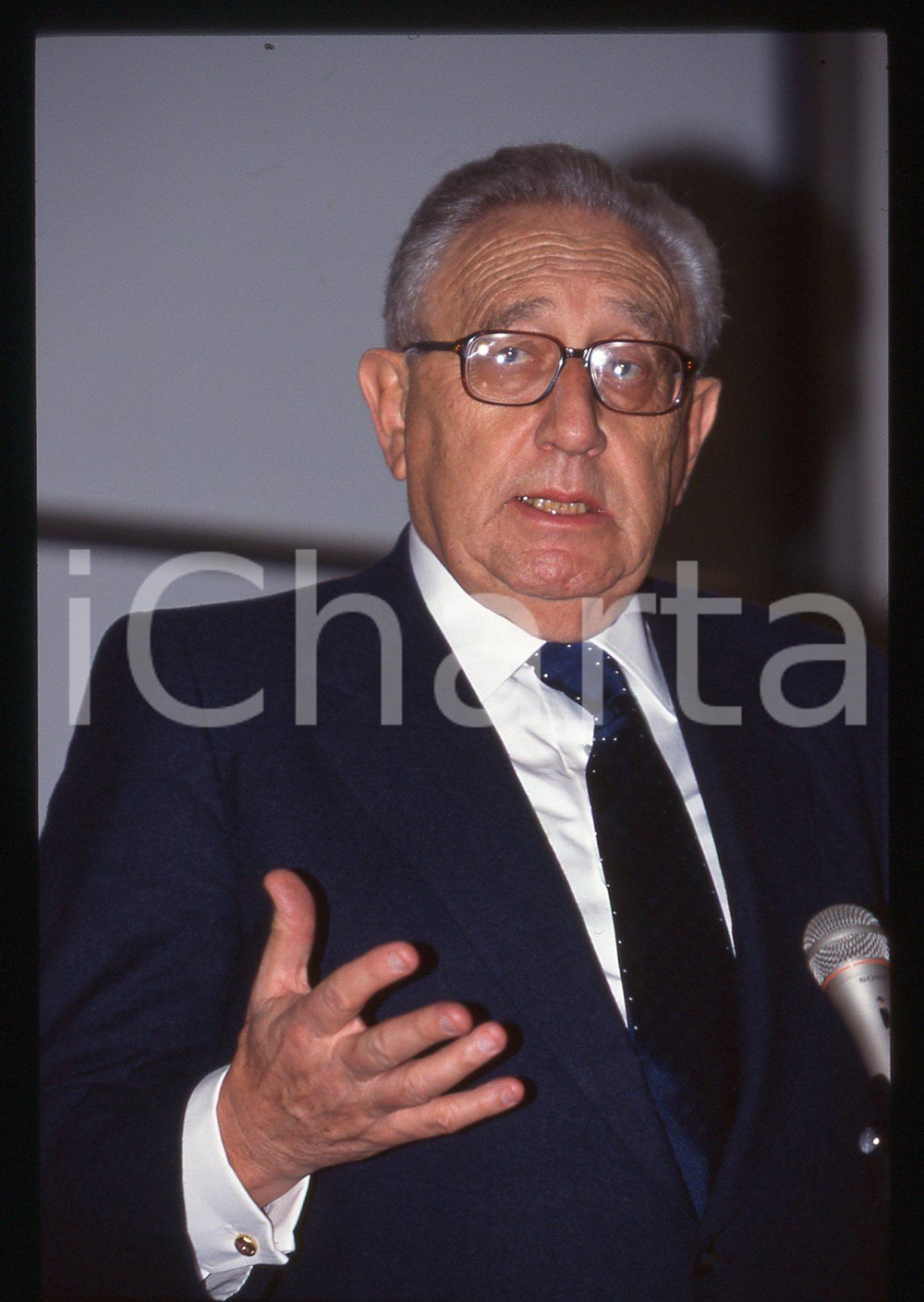 Fotografia d epoca originale 35mm vintage slide 1995 ca ITALIA Henry KISSINGER  Ritratto del politico USA 1 1