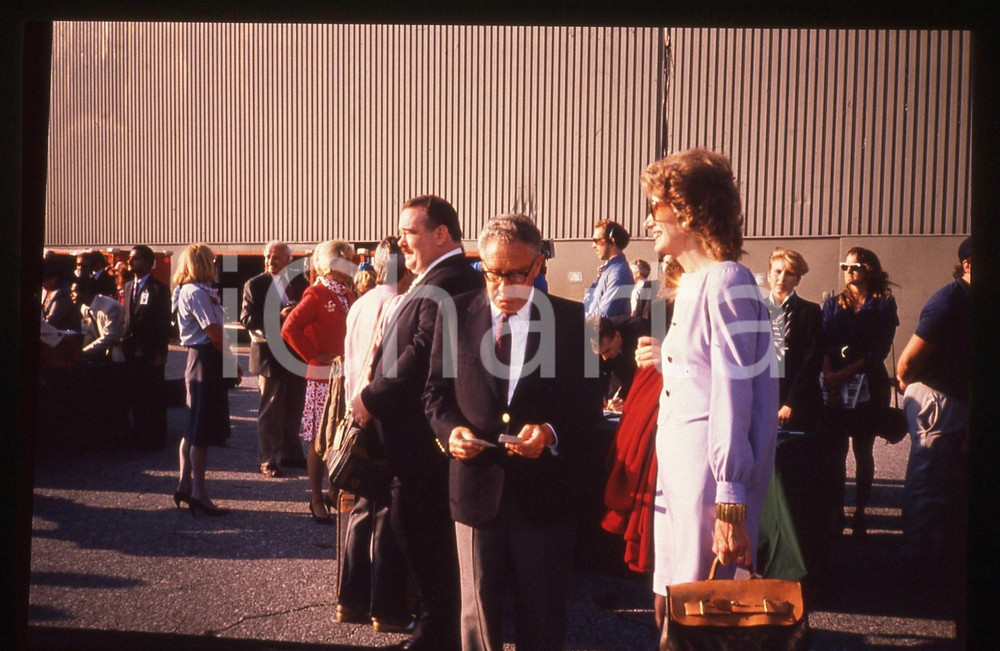 35mm vintage slide* 1990 ca POLITICA USA Henry e Nancy KISSINGER - Ritratto (2)