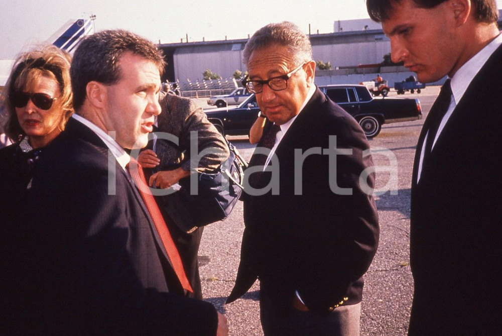 Fotografia d epoca originale 35mm vintage slide 1985 ca POLITICA USA Henry KISSINGER  Ritratto 1 1