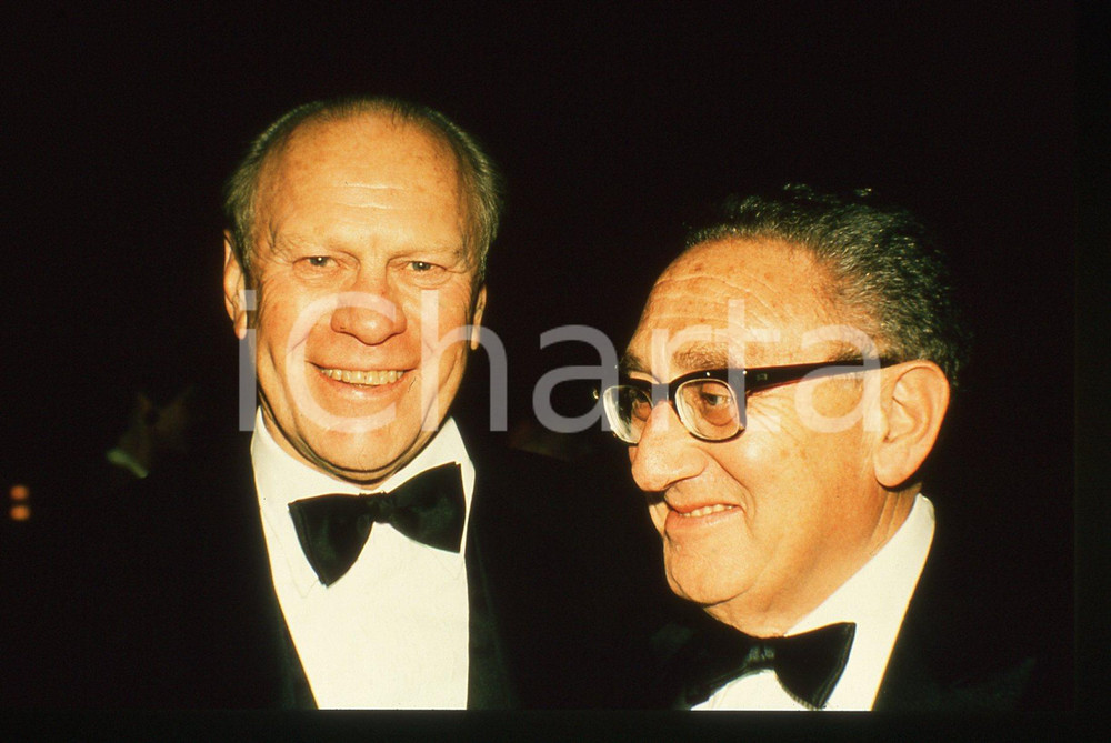 Fotografia d epoca originale 35mm vintage slide 1994 NEW YORK Gerald FORD Henry KISSINGER  Ritratto 1 1