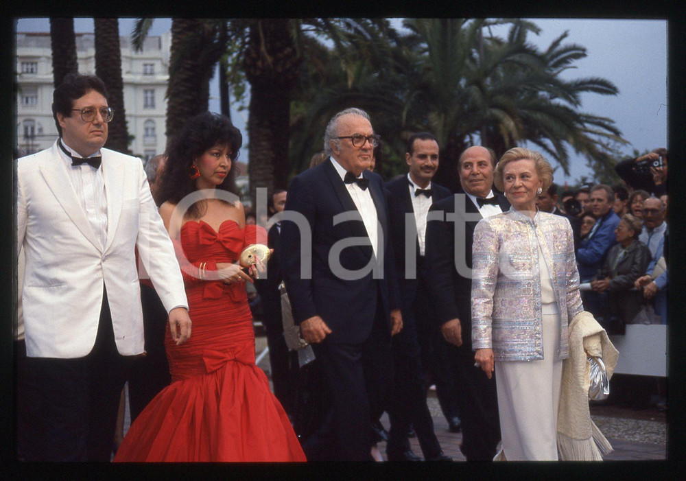 Fotografia d epoca originale 35mm vintage slide 1987 CANNES Federico FELLINI Giulietta MASINA  Ritratto 2 1