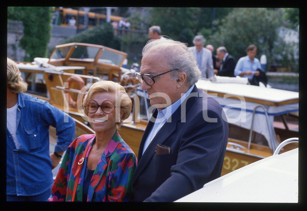 Fotografia d epoca originale 35mm vintage slide 1983 VENEZIA Federico FELLINI Giulietta MASINA Ritratto 2 1