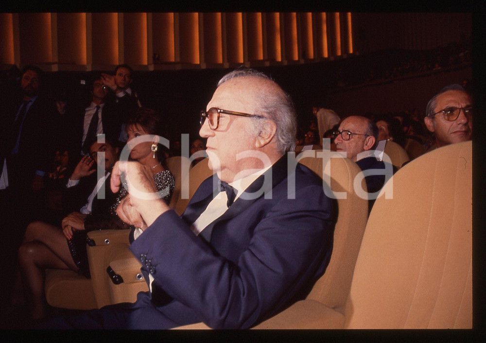 Fotografia d epoca originale 35mm vintage slide 1990 MOSTRA DI VENEZIA Federico FELLINI Ritratto regista 3 1