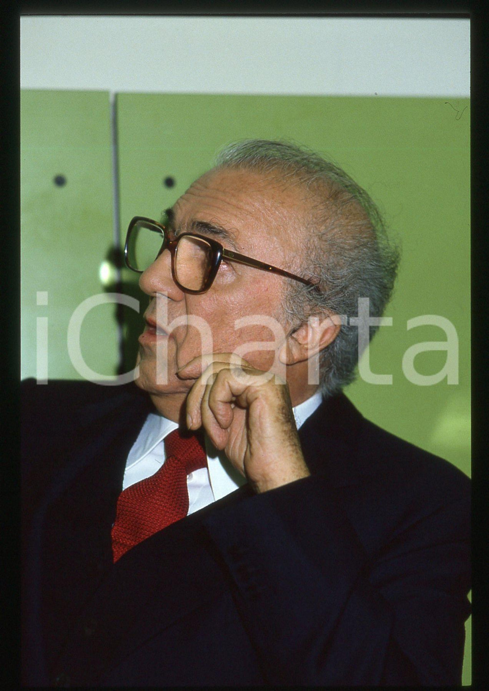 35mm vintage slide* 1983 RAI 2 Federico FELLINI a BLITZ - Backstage (3)