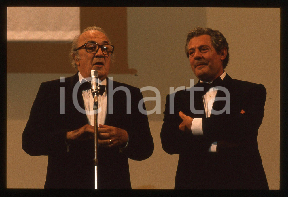 35mm vintage slide* 1990 VENEZIA Federico FELLINI Marcello MASTROIANNI (6)