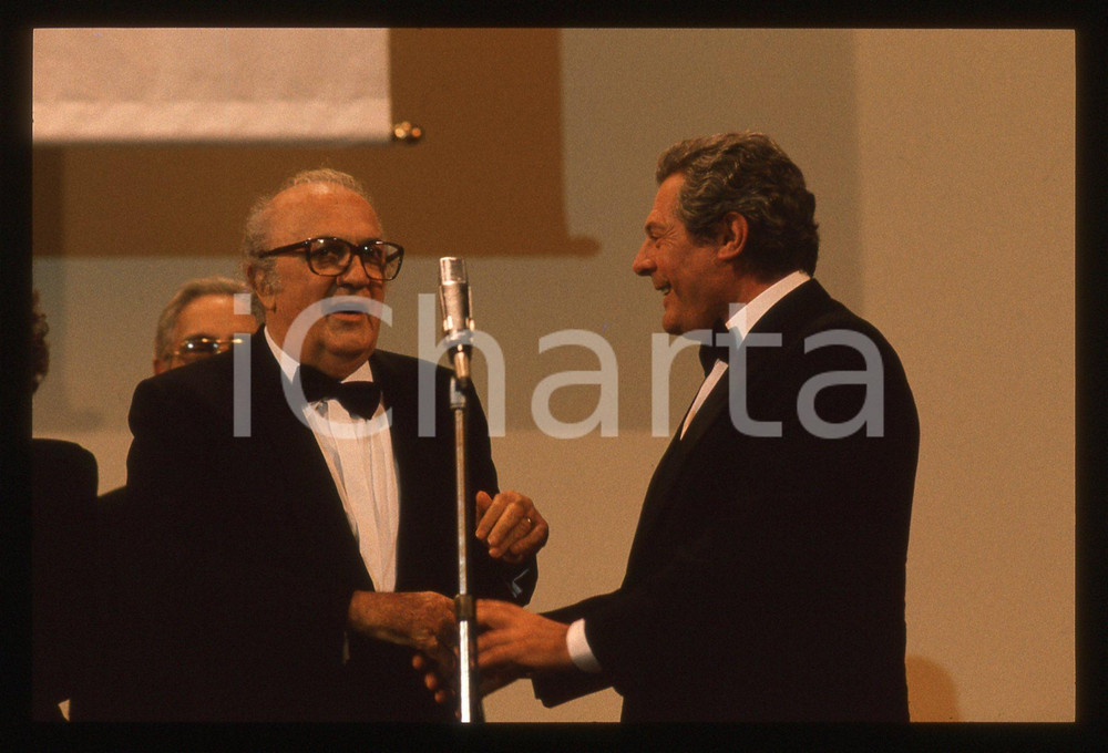 35mm vintage slide* 1990 VENEZIA Federico FELLINI Marcello MASTROIANNI (7)