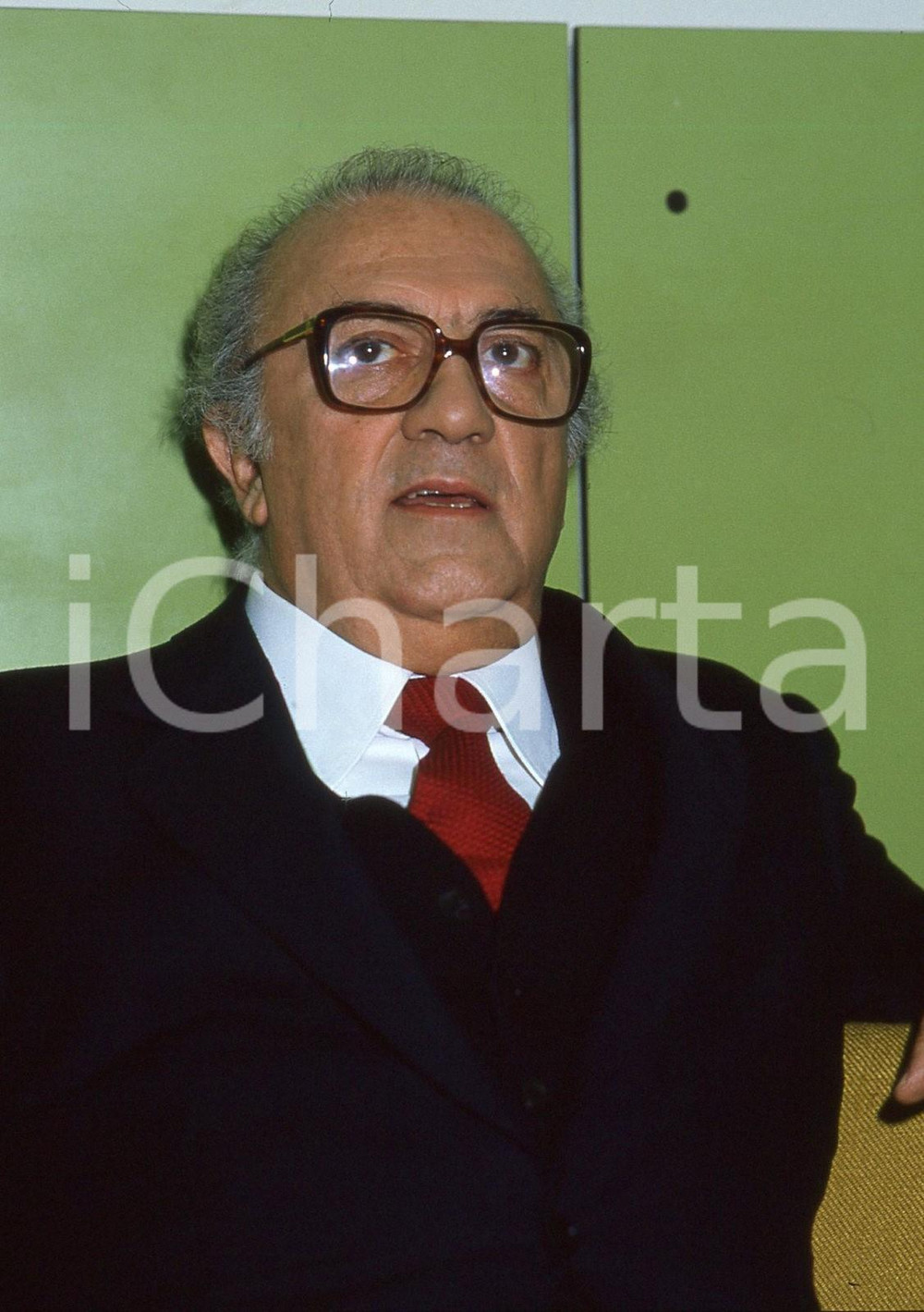 Fotografia d epoca originale 35mm vintage slide 1983 RAI 2 Federico FELLINI a BLITZ  Backstage 1 1