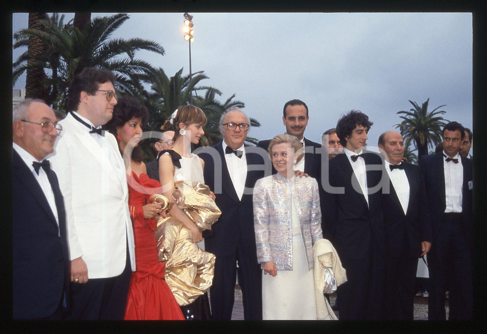 35mm vintage slide* 1987 CANNES Federico FELLINI Sergio RUBINI Ibrahim MOUSSA *4