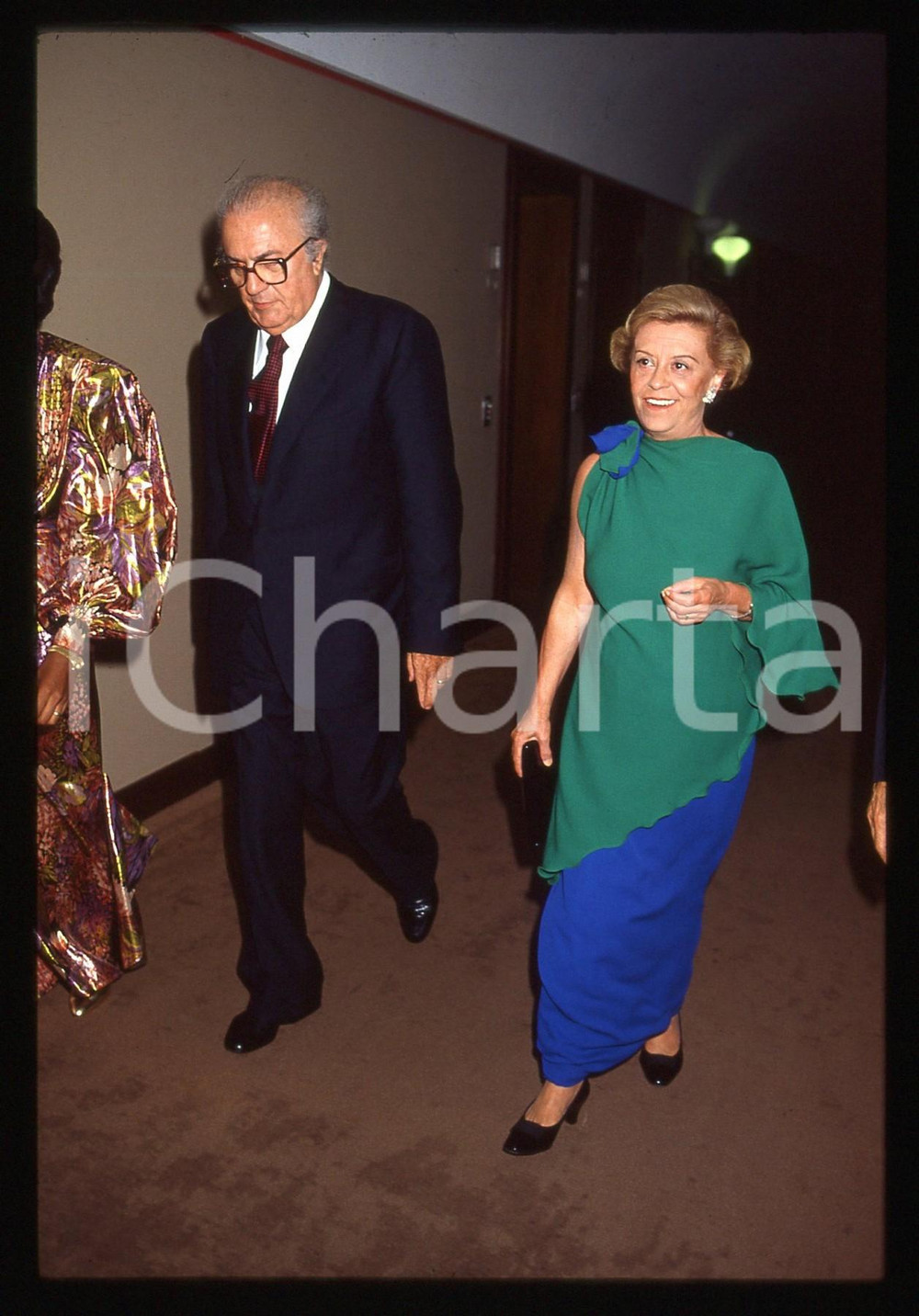 Fotografia d epoca originale 35mm vintage slide 1983 VENEZIA Federico FELLINI Giulietta MASINA  Ritratto 11 1