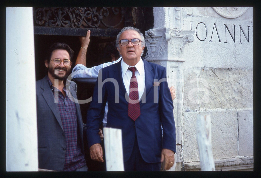 35mm vintage slide* 1983 VENEZIA Federico FELLINI Renzo ROSSELLINI Ritratto (5)