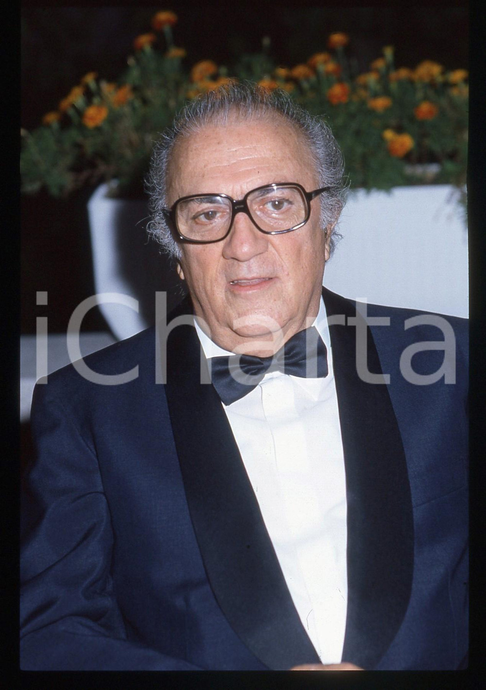 Fotografia d epoca originale 35mm vintage slide 1985 MOSTRA DI VENEZIA Federico FELLINI Ritratto regista 1 1