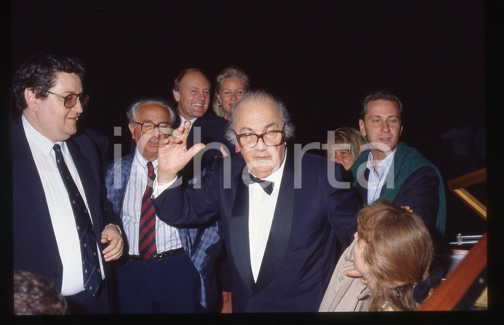 Fotografia d epoca originale 35mm vintage slide 1990 VENEZIA Federico FELLINI Vincenzo MOLLICA Ritratto 1 1