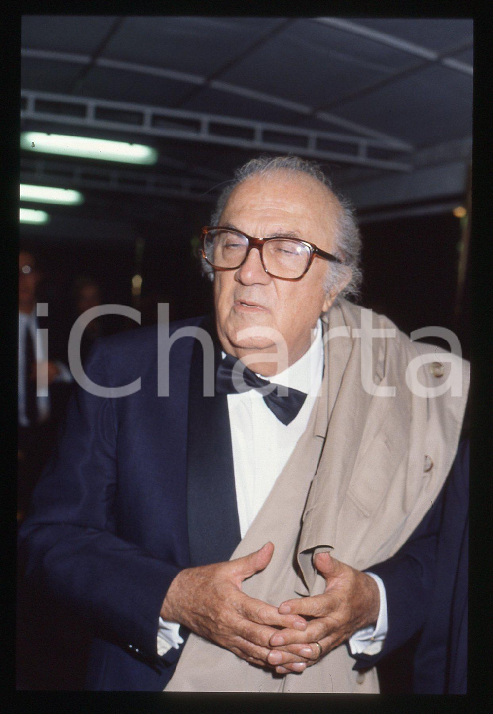 Fotografia d epoca originale 35mm vintage slide 1990 MOSTRA DI VENEZIA Federico FELLINI Ritratto regista 9 1
