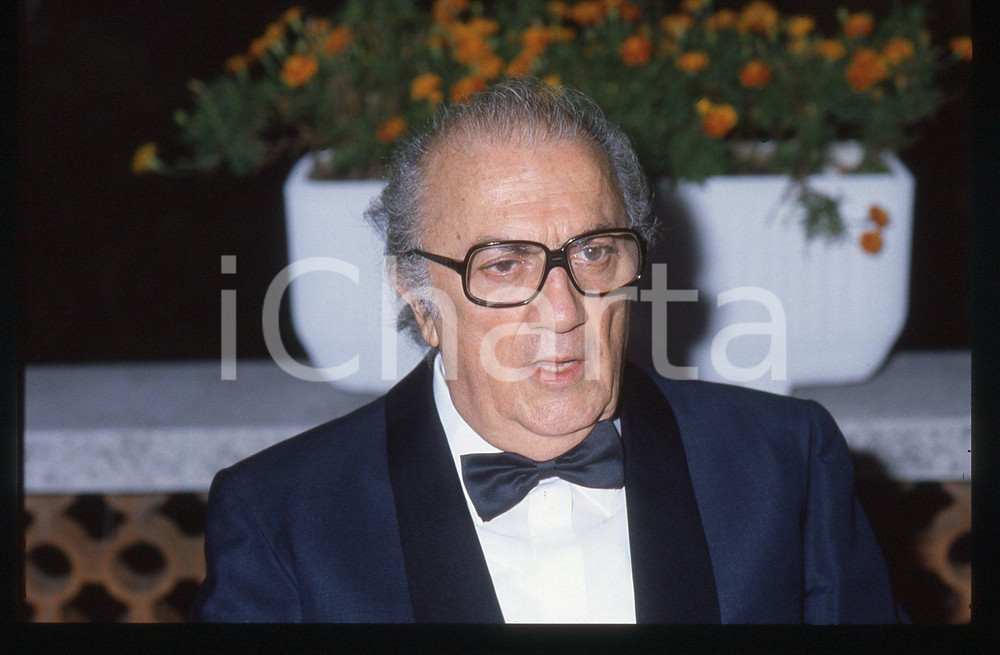 Fotografia d epoca originale 35mm vintage slide 1985 MOSTRA DI VENEZIA Federico FELLINI Ritratto regista 4 1