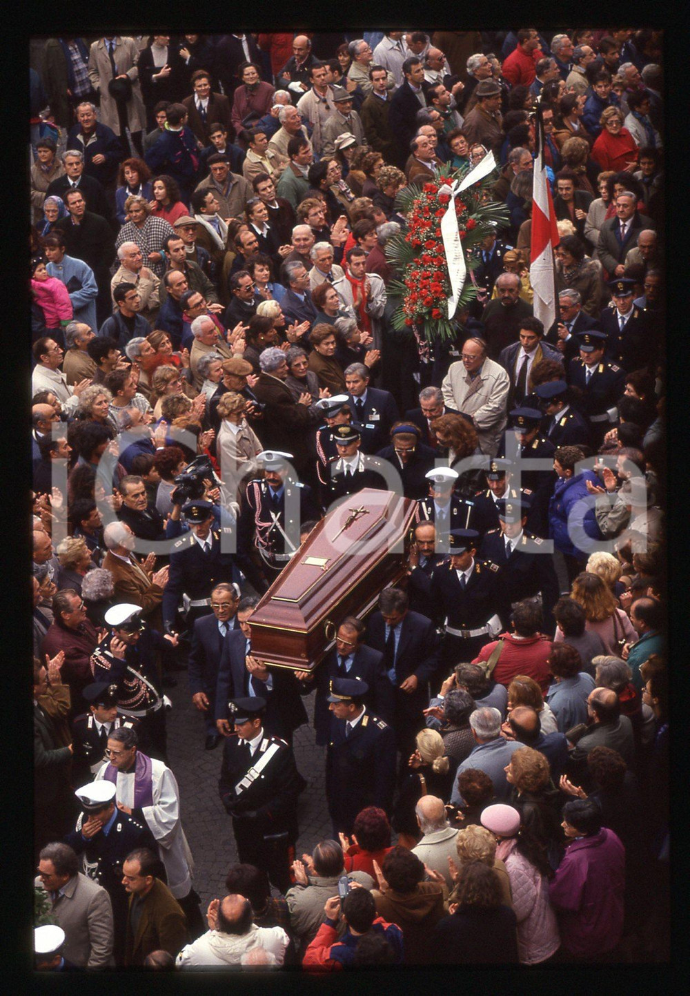 35mm vintage slide* 1993 RIMINI Federico FELLINI - Funerale del regista (3)