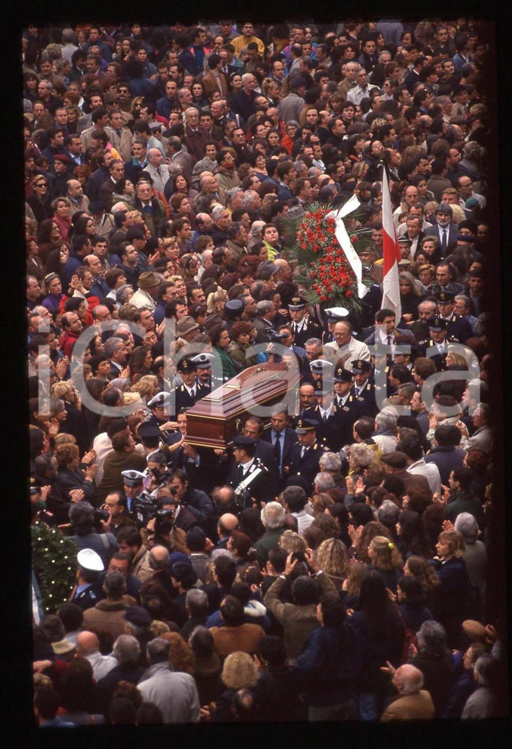 35mm vintage slide* 1993 RIMINI Federico FELLINI - Funerale del regista (6)