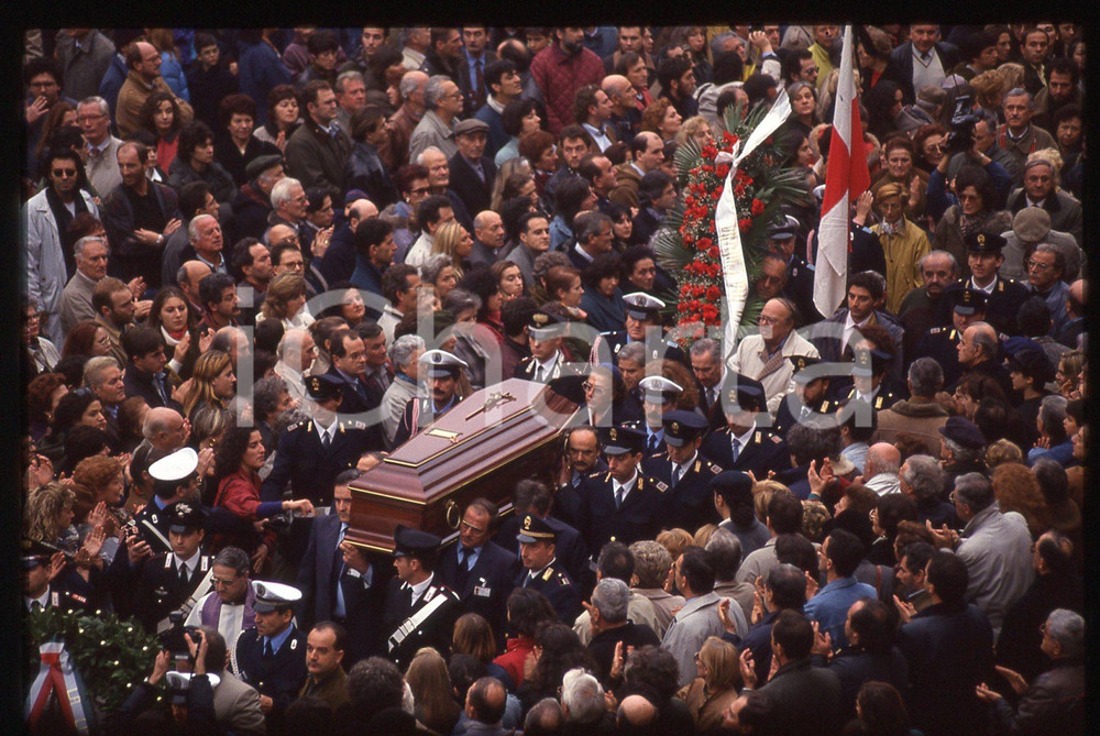 35mm vintage slide* 1993 RIMINI Federico FELLINI - Funerale del regista (9)