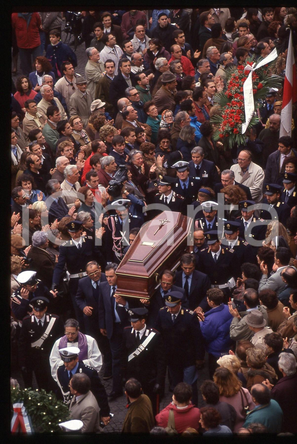 35mm vintage slide* 1993 RIMINI Federico FELLINI - Funerale del regista (10)