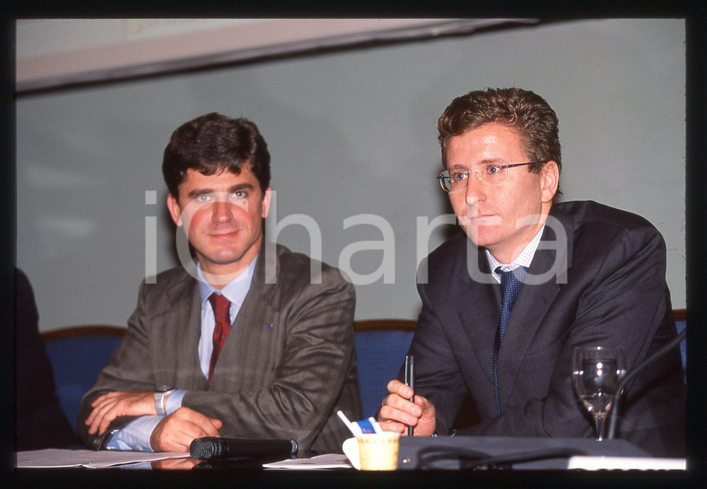 35mm vintage slide* 2000 ca ITALIA Michel COHEN Conferenza stampa AUTOGRILL *1
