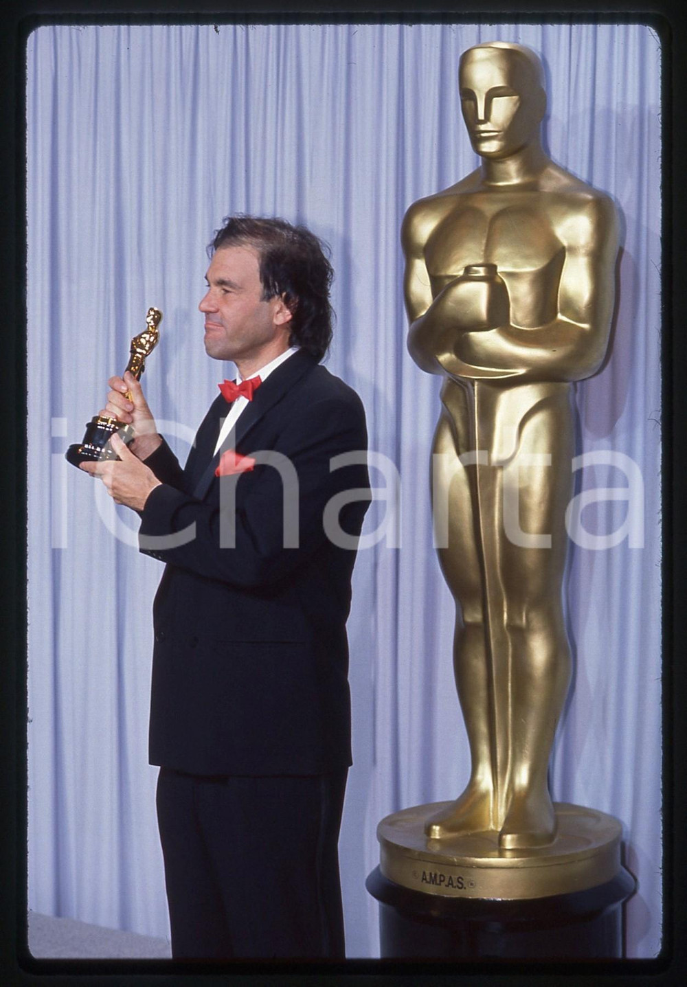 35mm vintage slide* 1990 ACADEMY AWARDS Oliver STONE Vincitore Premio OSCAR (1)