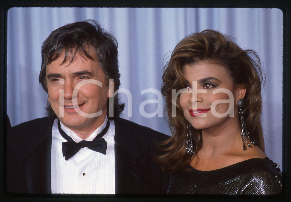 35mm vintage slide* 1990 ACADEMY AWARDS Dudley MOORE Paula ABDUL Ritratto (2)