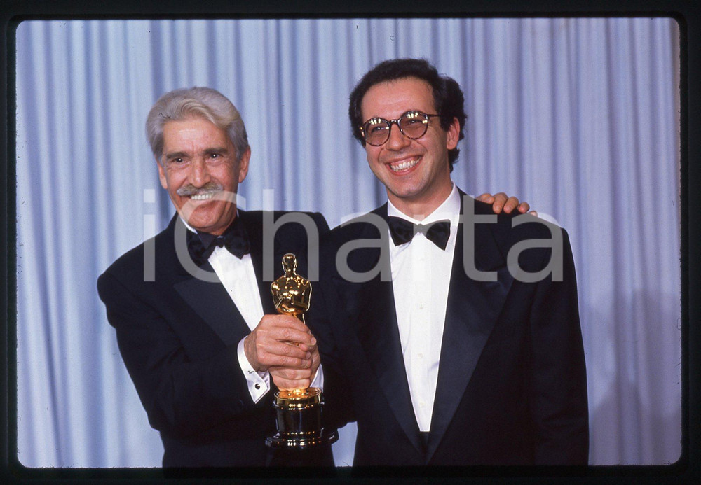 35mm vintage slide* 1990 ACADEMY AWARDS Giuseppe TORNATORE Franco CRISTALDI (2)