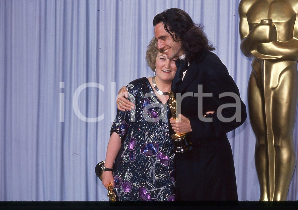 35mm vintage slide* 1990 ACADEMY AWARDS Daniel DAY-LEWIS Brenda FRICKER (1)