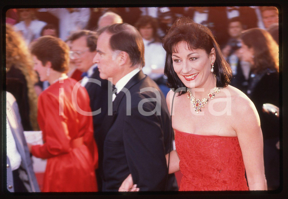35mm vintage slide* 1990 ACADEMY AWARDS Anjelica HUSTON Ritratto dell'attrice *1