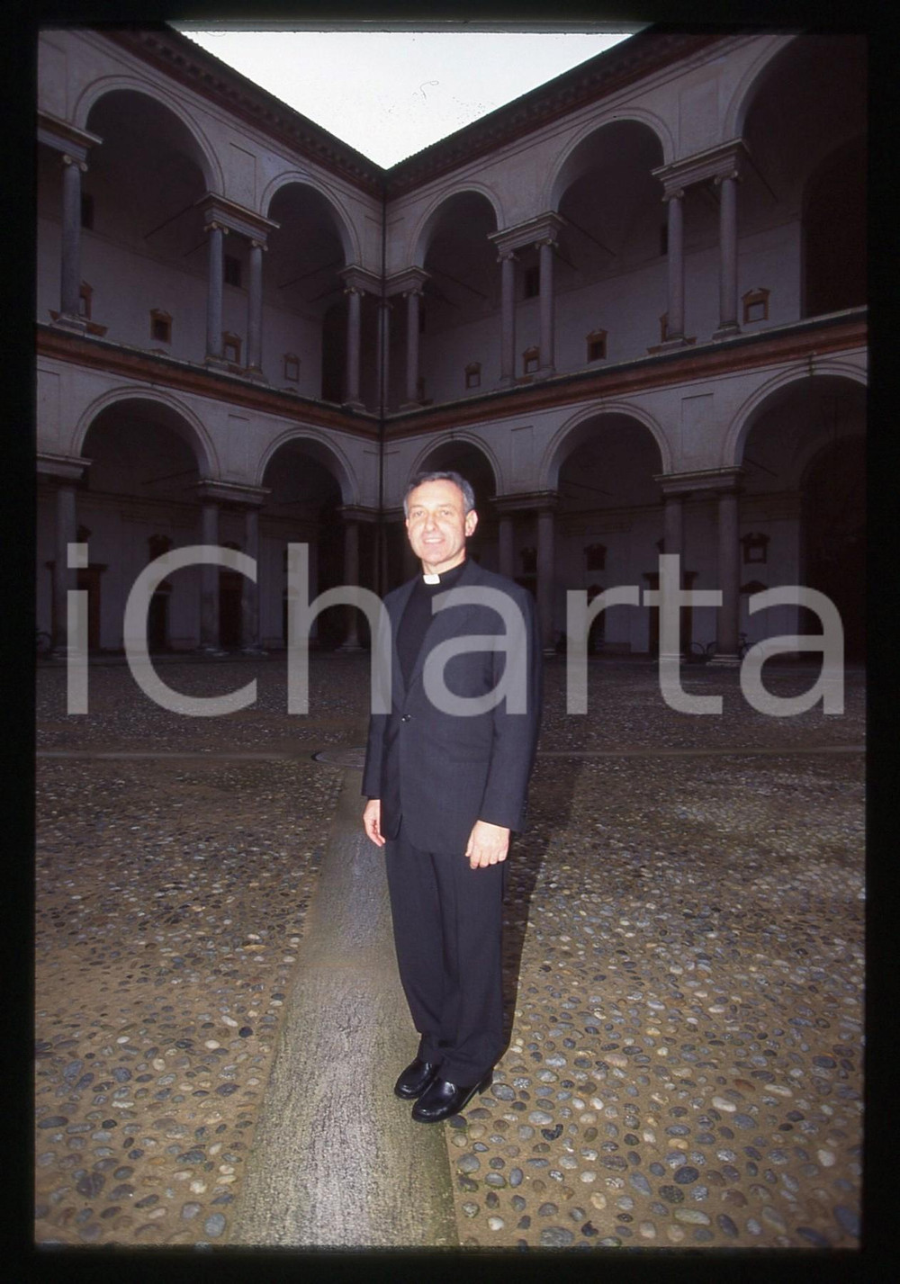35mm vintage slide* 1995 ca COSTUME Padre Alberto MAGGI - Ritratto del teologo 3