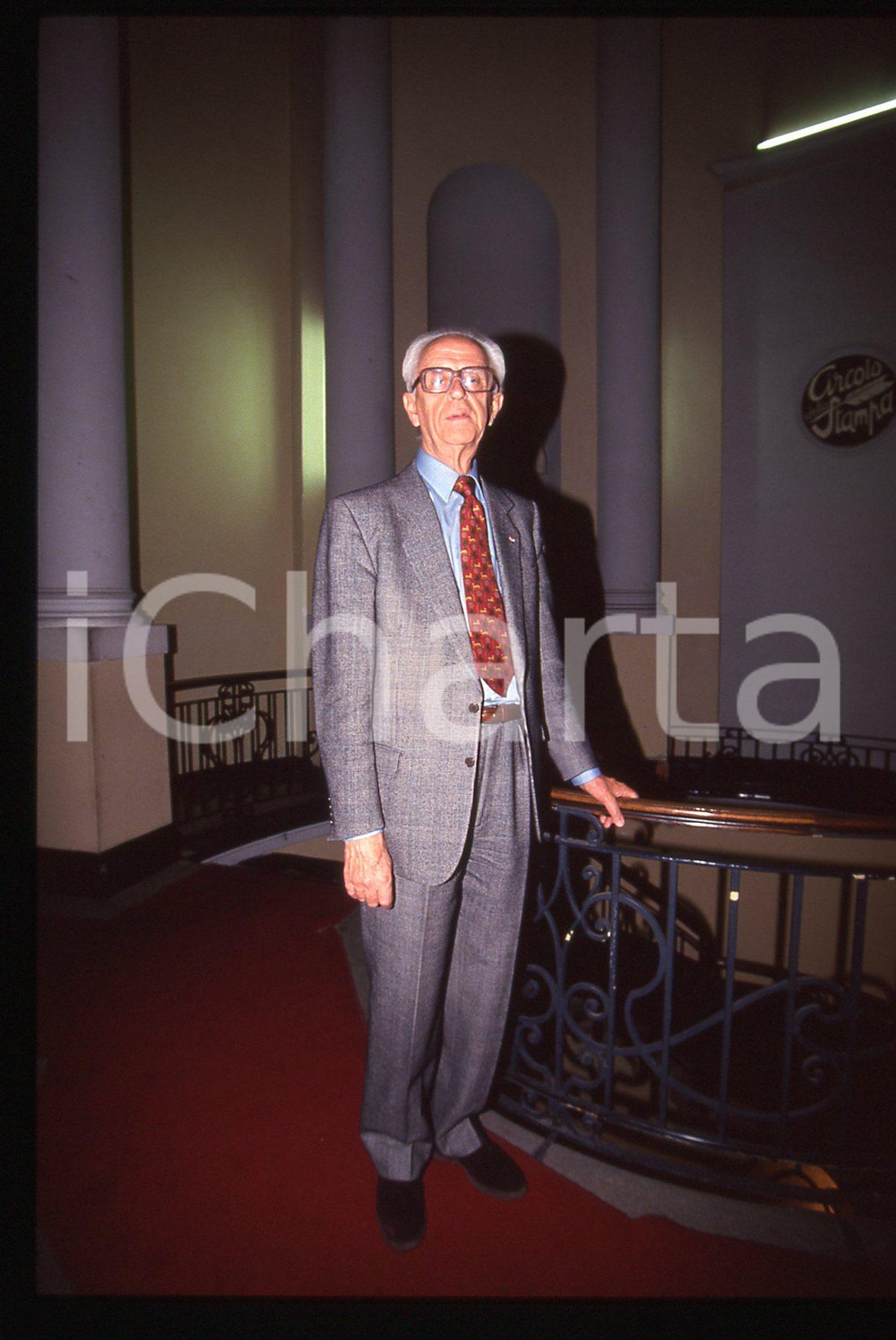 Fotografia d epoca originale 35mm vintage slide 1996 MILANO Maurice DUVERGER al CIRCOLO DELLA STAMPA 1 1