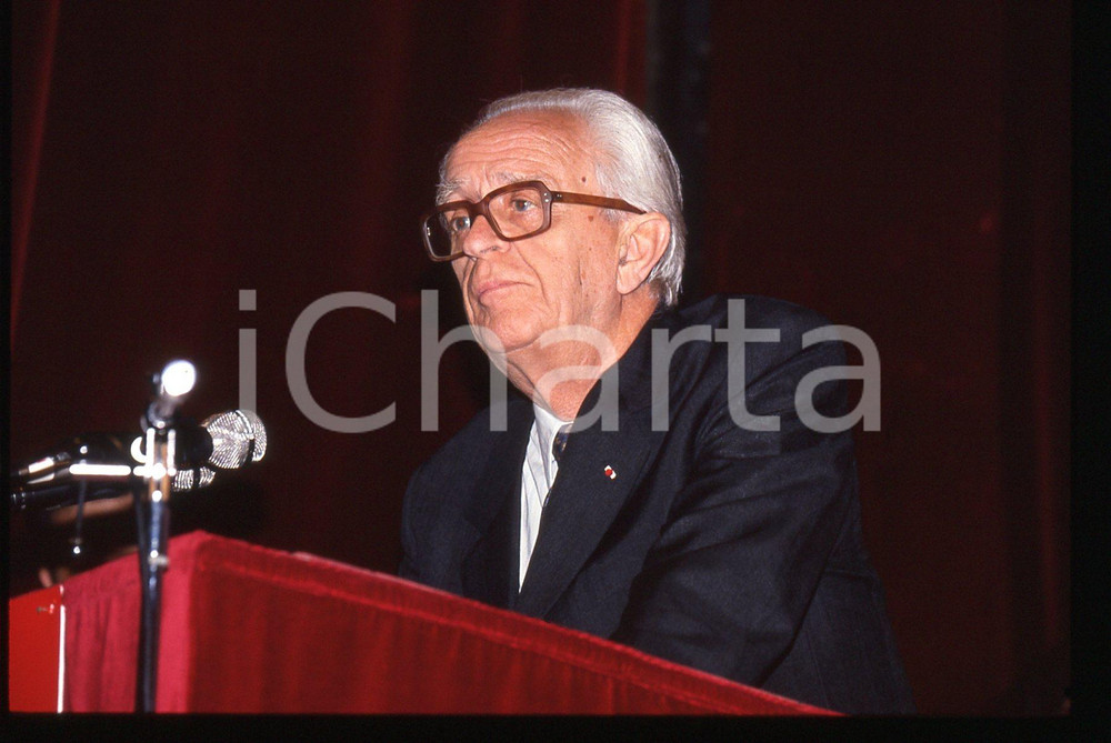Fotografia d epoca originale 35mm vintage slide 1995 ca ITALIA Maurice DUVERGER a evento PDS Ritratto 11 1