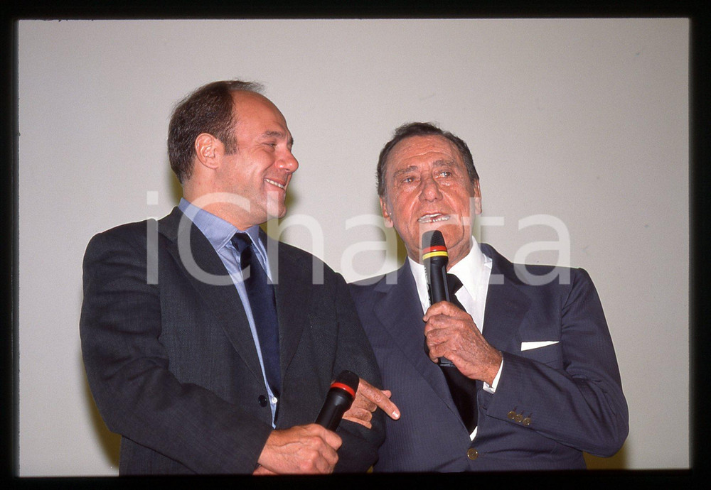 35mm vintage slide* 1995 ca CINEMA Alberto SORDI Carlo VERDONE Ritratto attori 2
