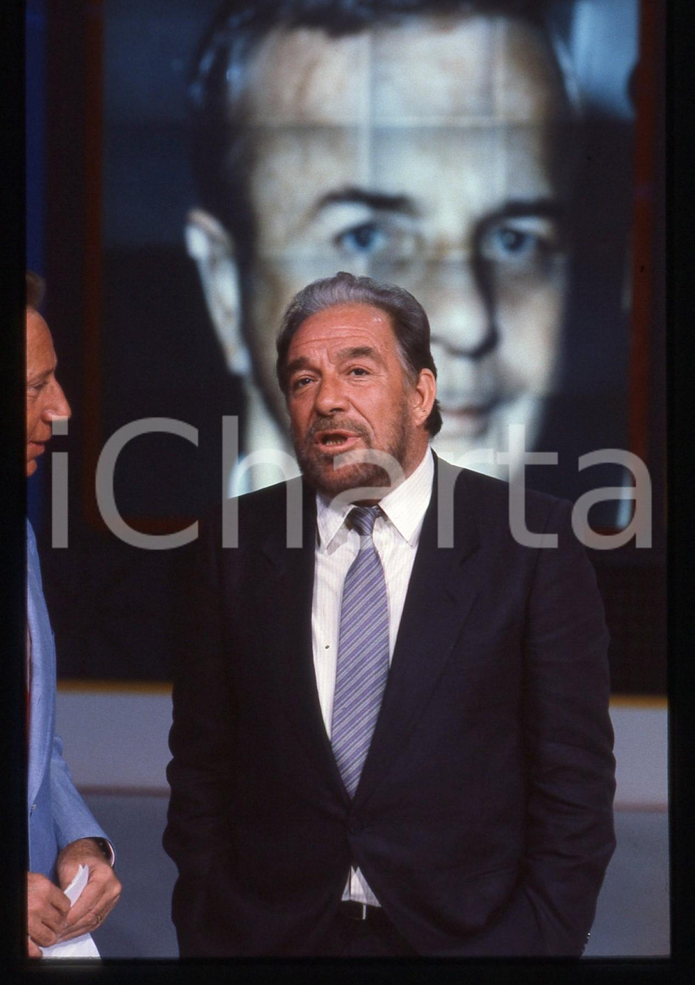 35mm vintage slide* 1985 ca CANALE 5 Ugo TOGNAZZI a SUPERFLASH - Ritratto (9)