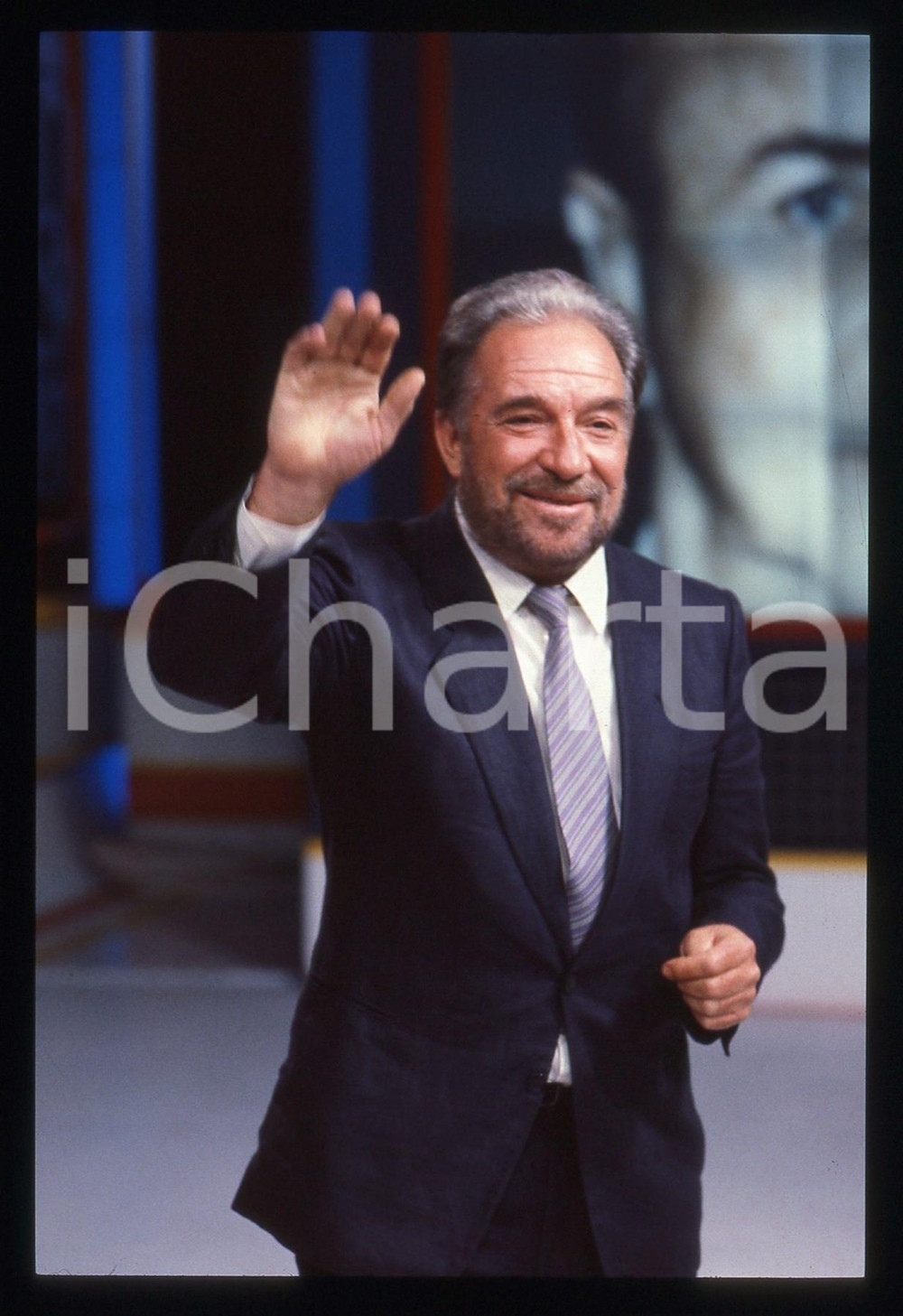 35mm vintage slide* 1985 ca CANALE 5 Ugo TOGNAZZI a SUPERFLASH - Ritratto (10)